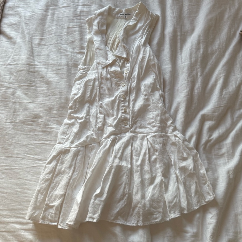 Reformation Pleated Skirt Dress